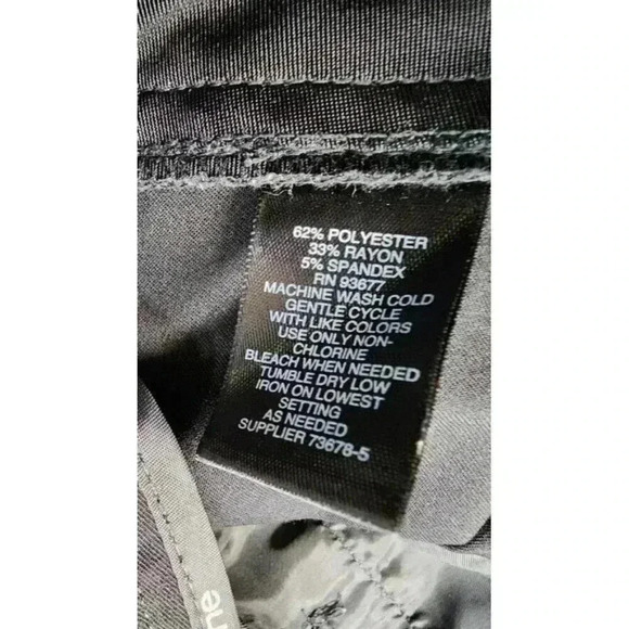 LIZ CLAIBORNE CAREER SOPHIE CLASSIC BLACK SIZE 16T, INSEAM 34.5" - Picture 6 of 7